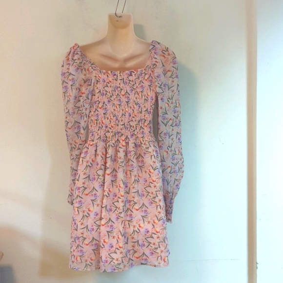 Allison New York Smocked Bodice Floral Print Dress S/P - Picture 7 of 16